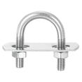 thumbnail image 1 of Round U-Bolts, 8 Sets 20mm(0.79") Inner Width 39mm Length M6 304 Stainless Steel U Clamp Bolt with Nuts and Plates, 1 of 5