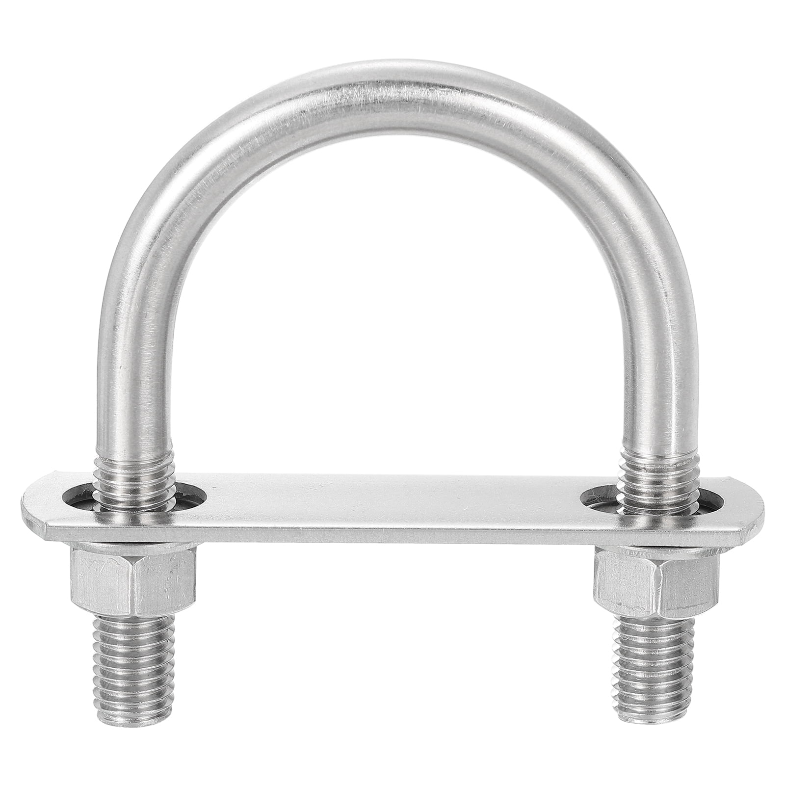 Round U-Bolts, 8 Sets 58mm(2.28") Inner Width 93mm Length M12 304 Stainless Steel U Clamp Bolt with Nuts and Plates
