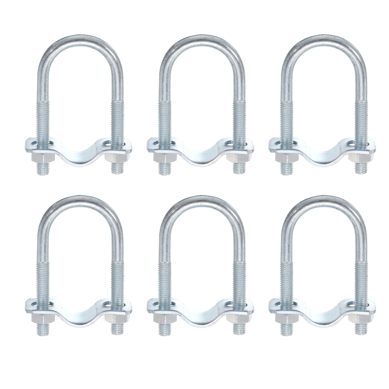 Round U-Bolts Pipe Clamp, 6 Pack Fit 1