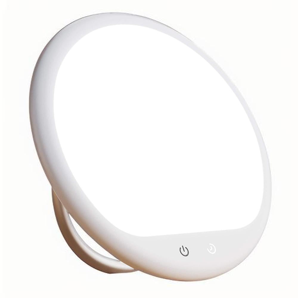 Round UV-Free LED Therapy Lamp, Portable Happy Bright White Lamps ...