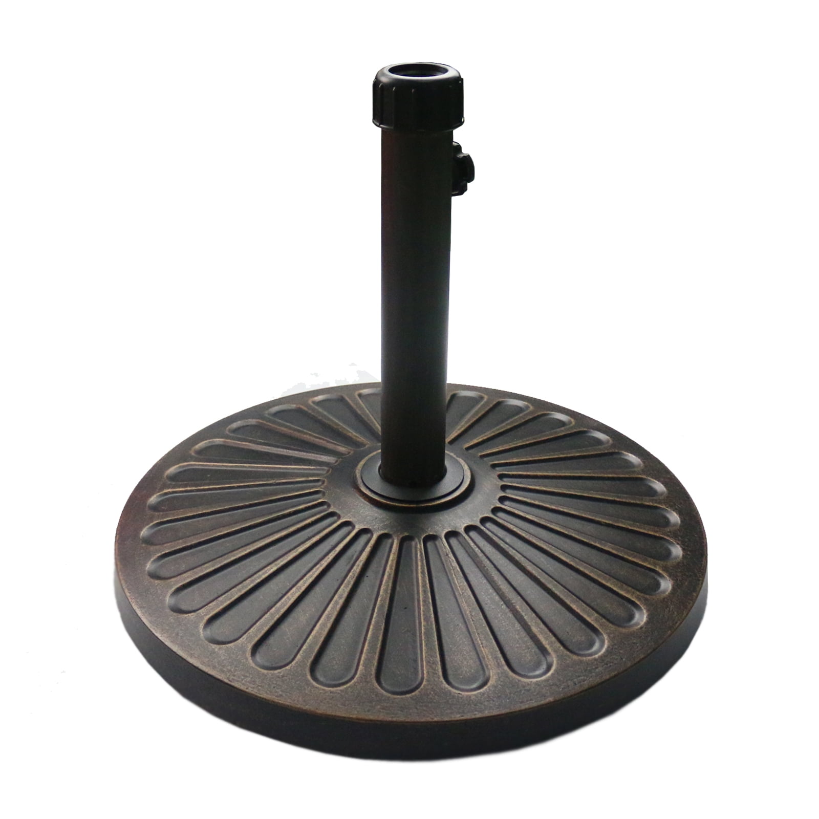 Bibana 18" 30.2-lbs Heavy Duty Round Antiqued Umbrella Base for Patio, Outdoor - Bronze