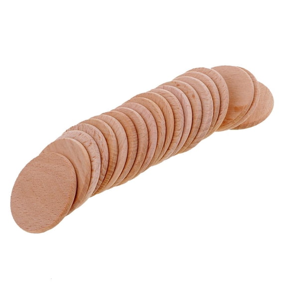 Round Unfinished Wood Cutout Circles Chips For Projects, Board