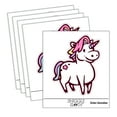 thumbnail image 1 of Round Unicorn with Nice Hair Car Window Bumper Water Bottle Phone Tablet Laptop Waterproof Vinyl Decal Sticker Set 5-Pack - Gloss Finish - 5.0", 1 of 7