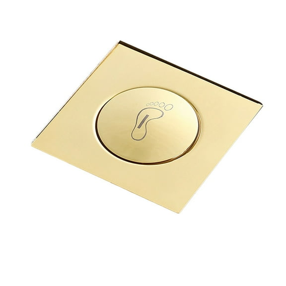 Round Up Foot Floor Drain for Bathroom - Floor Cover Shower Room Push Down Drain Plug 10X10cm 12X12cm or 15X15cm