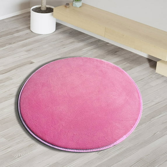 Round Velvet Foam Rugs, Non-Slip Area Carpet, Soft Bedroom Doormat, Cozy Floor Mat for Living Room, Easy to Clean Circular Home Decor