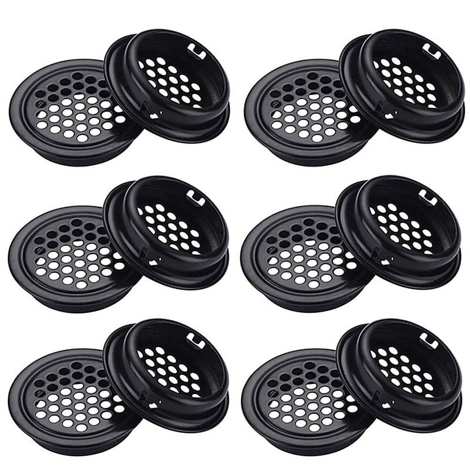 Round Ventilation Grille Vent Hole Grille 35mm 30 Pieces Black
