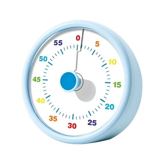 Round Vertical Visual Timer, Stand Up Countdown Clock for Desk, Time Management Tool for Home Office Classroom Study Task Focus, Blue