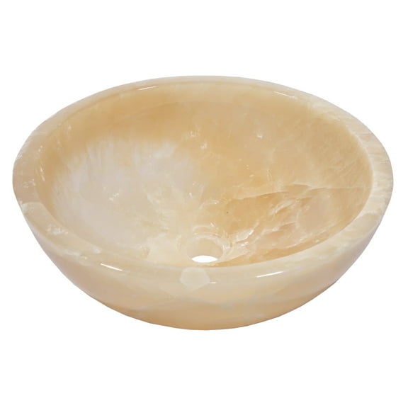 Round Vessel Sink in Jurassic Onyx