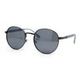 thumbnail image 1 of Round Victorian Metal Engraved Rim Hipster Boho Fashion Sunglasses Gunmetal Grey - Black, 1 of 1