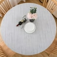 thumbnail image 1 of Round Vinyl Fitted Tablecloth with Flannel Backing Elastic Edge Stain-Resistant Plastic Table Cover- for 36"-44" Round Table, 1 of 6