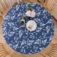 thumbnail image 1 of Round Vinyl Fitted Tablecloth with Flannel Backing Elastic Table Cloth Waterproof Oil-Proof Plastic Cover- Fits Tables up to 36" - 44" Diameter, 1 of 6