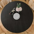 thumbnail image 1 of Round Vinyl Fitted Tablecloth with Flannel Backing Elastic Table Cloth Waterproof Oil-Proof Plastic Cover- Fits Tables up to 40" - 44" Diameter, 1 of 4