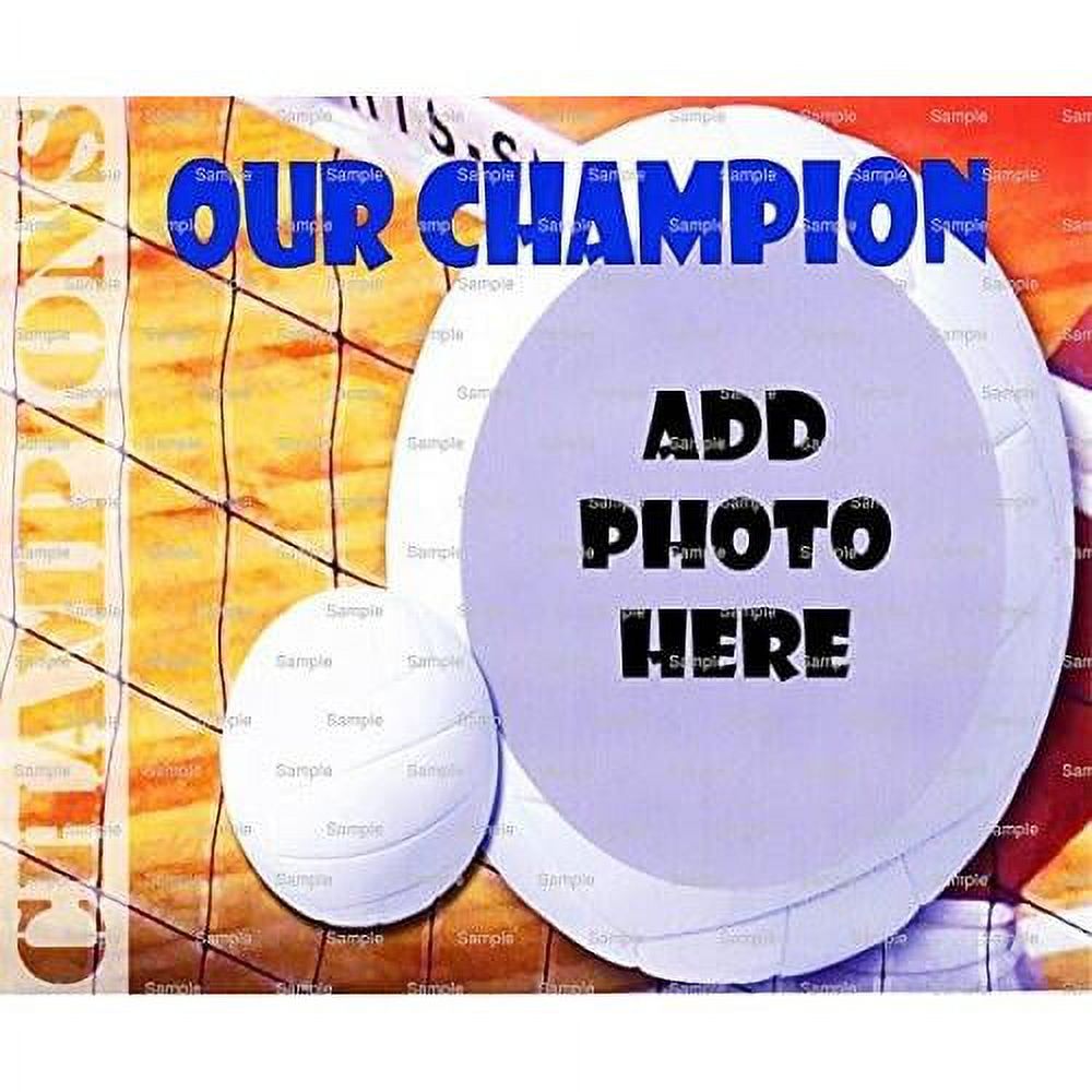 Round Volleyball Birthday Cake Photo Frame Edible Cake/Cupcake