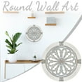 thumbnail image 1 of Round Wall Art Decorations Rustic Wall Decor Acrylic Wall Pendant Hanging Boho Flowers Pattern Home Living Room Decor, 1 of 4
