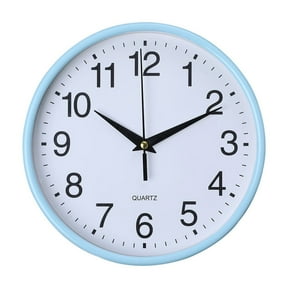 GJX Modern Round Wall Clock, Silent Non Ticking Battery Operated Analog Timepiece, Easy Installation Small Decorative Clock for Bedroom, Kitchen, Bathroom, and Office