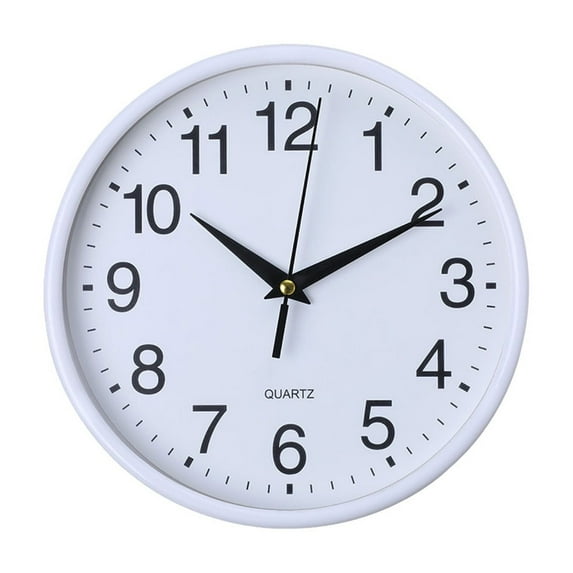 Round Wall Clock, Modern Wall Clock Battery Operated Wall Clocks, Silent Easy Installation Non Ticking Small Analog Clock, for Bedroom, Kitchen, Bathroom, Office, Home