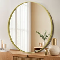 Round Wall Mirror 20-Inch Circle Mirror for Bathroom Bedroom Living Room,Gold