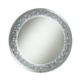 thumbnail image 1 of Round Wall Mirror with LED Lighting Silver, 1 of 2