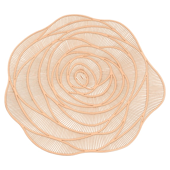 Round Washable Rose Placemat, 14.9inch Non-slipss Heat-insulating Vinyl Placemat, Valentines Day Desktop Decorations