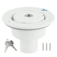 Round Water Inlet Fill Lock Tank Filling Port W/Key for RV Yacht