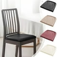 thumbnail image 1 of Round Waterproof Faux Leather Bar Stool Seat Cover with Elastic Band, Non-Slip for Kitchen Counter Stools (1 Pack), 1 of 6