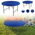 thumbnail image 1 of Round Waterproof Table Cover 60 Inch Elastic Polyester Fitted Tablecloth Washable Durable Table Cloth for Kitchen Restaurant Outdoor Picnic, 1 of 6