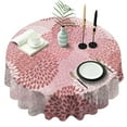 thumbnail image 1 of Round Waterproof Tablecloth 60×60 Inch, Boho Style Reusable Indoor/Outdoor Durable Table Cover for Party Kitchen Dinner Room Decor, 1 of 6
