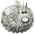 thumbnail image 1 of Round Waterproof Tablecloth 60×60 Inch, Boho Style Reusable Indoor/Outdoor Durable Table Cover for Party Kitchen Dinner Room Decor, 1 of 6