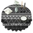 thumbnail image 1 of Round Waterproof Tablecloth 60×60 Inch, Boho Style Reusable Indoor/Outdoor Durable Table Cover for Party Kitchen Dinner Room Decor, 1 of 6
