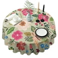 thumbnail image 1 of Round Waterproof Tablecloth Pioneer Reusable Indoor/Outdoor Durable Table Cover for Kitchen and Dining Room 60 Inch X 60 Inch, 1 of 6