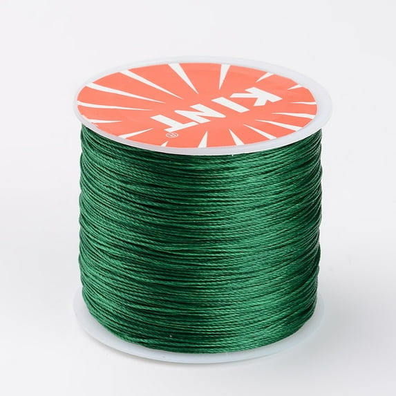 Round Waxed Polyester Cords Green 0.45mm 174.97 yards(160m)/roll