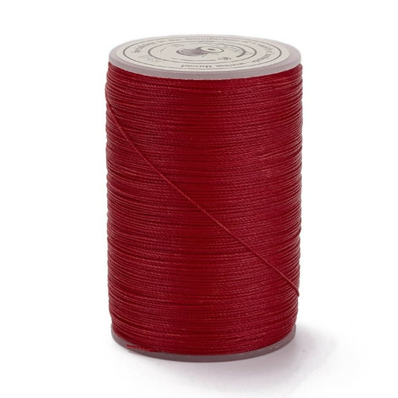 Round Waxed Polyester Thread String Micro Macrame Cord Twisted Cord for Leather Sewing Stitching Red 0.3~0.4mm about 174.98 Yards(160m)/Roll