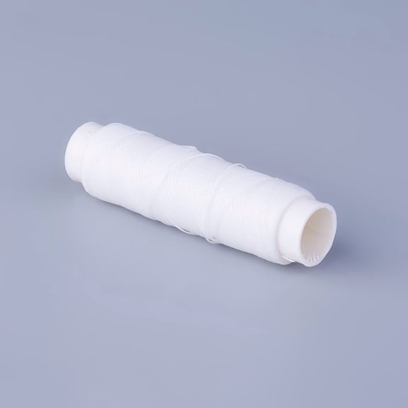 Round Waxed Polyester Twisted Cord Micro Macrame Cord for Leather Projects Bookbinding White 0.35mm about 43 yards(40m)/roll