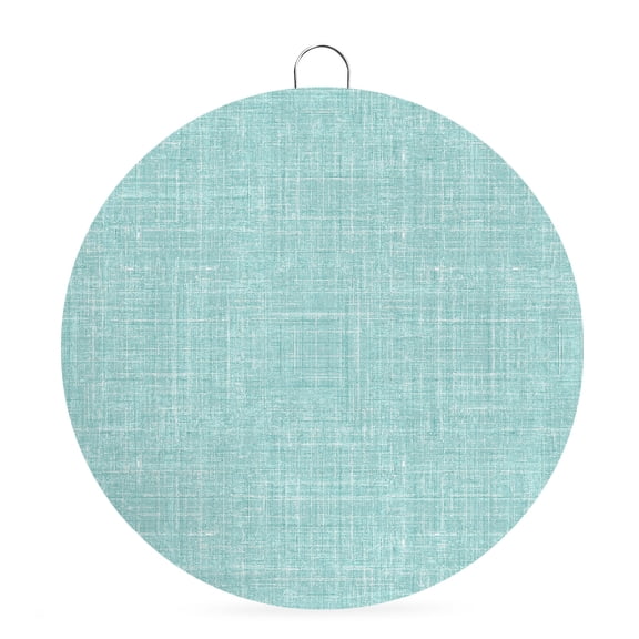 Round Welcome Sign for Front Door, Mint Green Hanging Metal Farmhouse Wall Decor for Porch Entryway, Farmhouse Vintage Teal Solid Color Modern Decoration for Holiday Housewarming Gift, 6 in