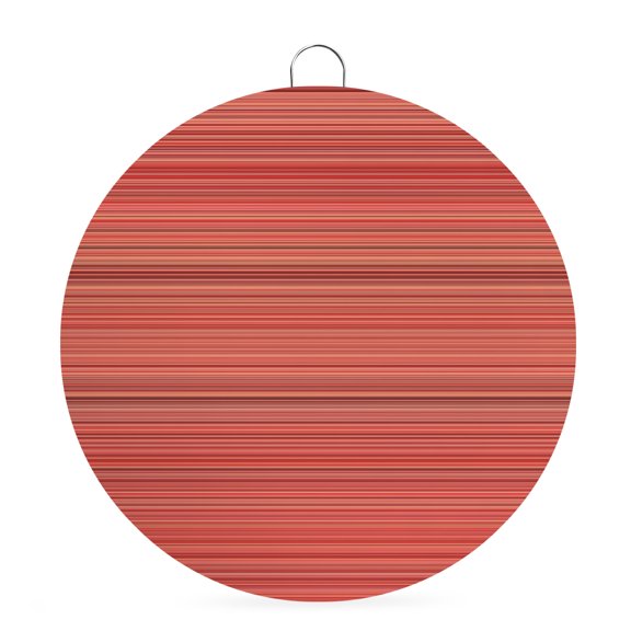 Round Welcome Sign for Front Door, Red Striped Hanging Metal Farmhouse Wall Decor for Porch Entryway, Farmhouse Red Line Stripes Decoration for Holiday Housewarming Gift, 8 in
