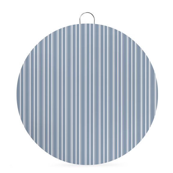 Round Welcome Sign for Front Door, Sky Blue Striped Hanging Metal Farmhouse Wall Decor for Porch Entryway, Farmhouse Vintage Sky Blue Stripes Decoration for Holiday Housewarming Gift, 6 in