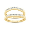 thumbnail image 1 of Round White Cubic Zirconia Curve Enhancer Guard Ring 10k Yellow Gold Ring Size - 4, 1 of 3