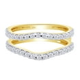 thumbnail image 1 of Round White Cubic Zirconia Enhancer Guard Ring 10k Yellow Gold Ring Size - 11, 1 of 6
