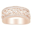 thumbnail image 1 of AFFY Round White Diamond Twisted Engagement Wedding Band Ring 14K Solid Rose Gold (0.62 Cttw), 1 of 1