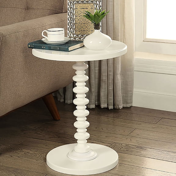 Round White - Fits for Decor or Drinks - Primary Space - Pedestal Design