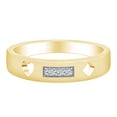 thumbnail image 1 of AFFY Round White Natural Diamond Accent Band Ring 14k Yellow Gold Over Sterling Silver, 1 of 1