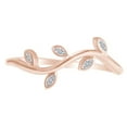 thumbnail image 1 of AFFY Round White Natural Diamond Accent Branch & Leaf Engagement Ring 14K Solid Rose Gold (I-J Color ,I2-I3 Clarity) Ring Size-10, 1 of 2