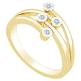 thumbnail image 1 of AFFY Round White Natural Diamond Accent Four Stone Engagement Ring 14k Yellow Gold Over Sterling Silver, 1 of 1