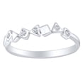 thumbnail image 1 of AFFY Round White Natural Diamond Accent Triangal & Sqaure Shape Engagement Ring 14K Solid White Gold (I-J Color ,I2-I3 Clarity) Ring Size-7.5, 1 of 1