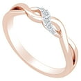 thumbnail image 1 of AFFY Round White Natural Diamond Accent Twisted Engagement Ring 14k Rose Gold Over Sterling Silver, 1 of 1