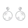 thumbnail image 1 of AFFY Round White Natural Diamond Circle Dangle Earring in 14k Solid White Gold (I-J Color, I2-I3 Clarity,0.81 Cttw), 1 of 2