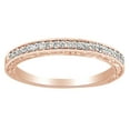 thumbnail image 1 of AFFY Round White Natural Diamond Engagement Wedding Band Ring In 14K Solid Rose Gold (0.2 Ct), 1 of 1