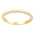 thumbnail image 1 of AFFY Round White Natural Diamond Engagement Wedding Band Ring In 14K Solid Yellow Gold (0.2 Ct), 1 of 1