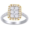 thumbnail image 1 of AFFY Round White Natural Diamond Halo Engagement Ring In 14K Solid White Gold (0.75 Cttw), 1 of 1