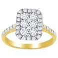 thumbnail image 1 of AFFY Round White Natural Diamond Halo Engagement Ring In 14K Solid Yellow Gold (0.75 Cttw), 1 of 1